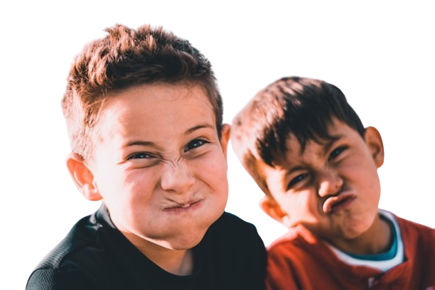 kids with goofy faces